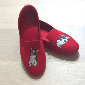 Vivaia Bulldog Red Flats Size 37.5